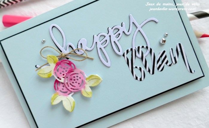 Trois petites roses pour un&nbsp;anniversaire.