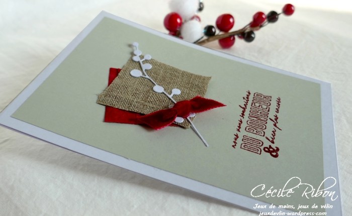 Des vœux en toile de lin et&nbsp;velours.