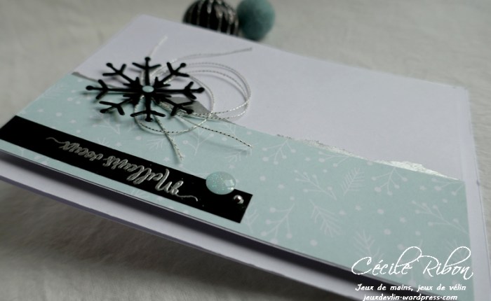 Carte de Vœux – un flocon&nbsp;noir.