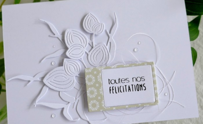 Une carte quasi monochrome toute en Simply Graphic.