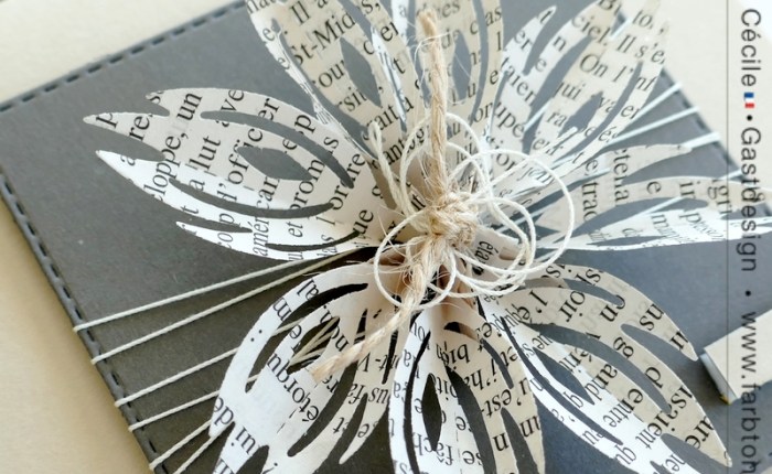 DT Farbton Papier : Avec des pages d’un vieux livre.