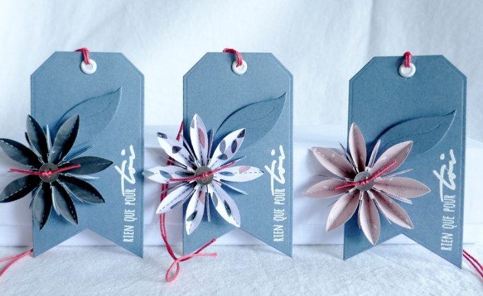 DT Farbton Papier : Trio d’étiquettes cadeau.