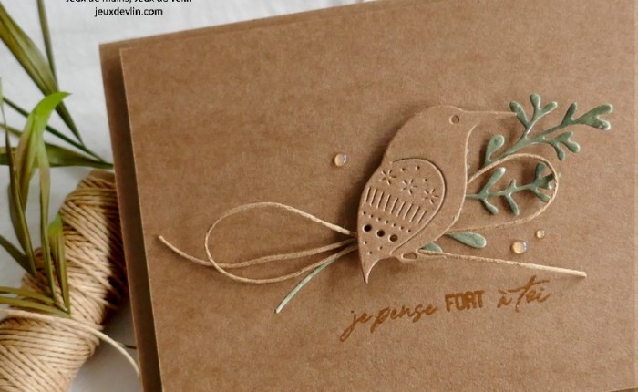 Carte « Je pense à toi » minimaliste.