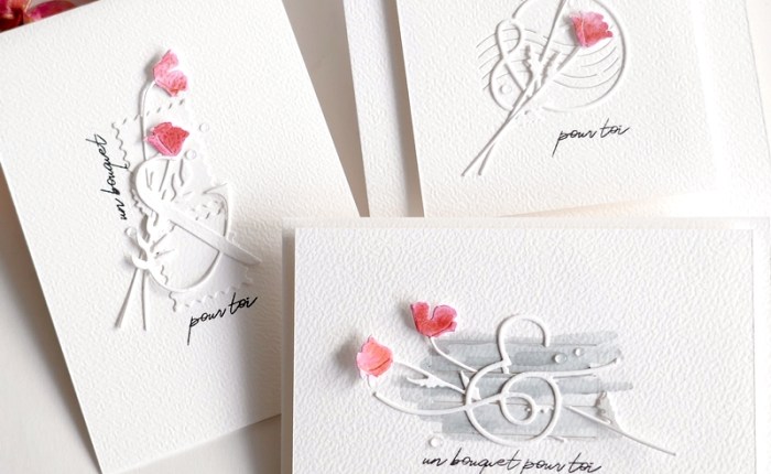 Simply Graphic: Trio de cartes &laquo;&nbsp;Un Bouquet pour toi&nbsp;&raquo;