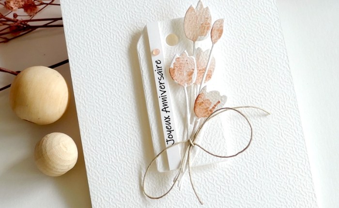 Un bouquet de tulipes pour un anniversaire.