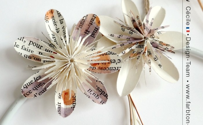 DT Farbton Papier : Avec les perforatrices « Pétale de fleur » #2.