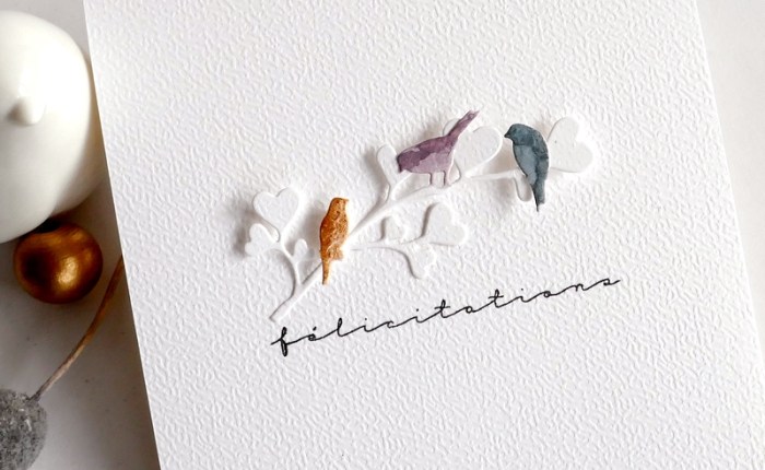 Une carte de félicitations pour un&nbsp;mariage.