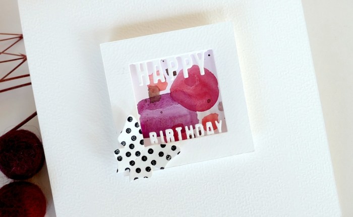 DT Farbton Papier : Carte d’anniversaire mini tableau abstrait.