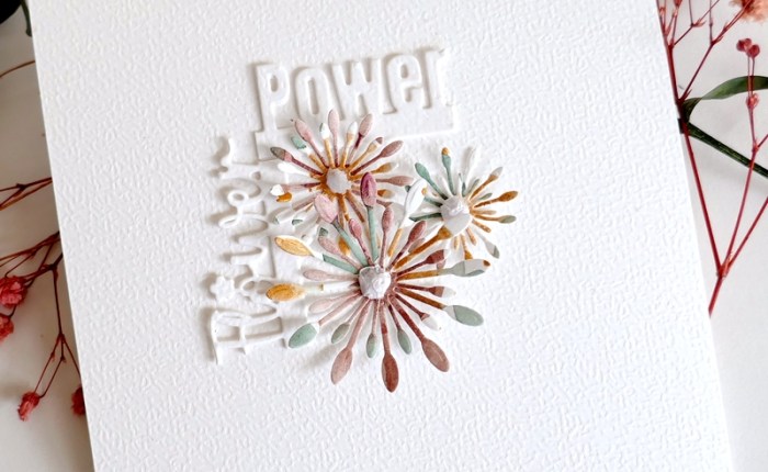 DT Farbton Papier : Carte « Flower Power ».