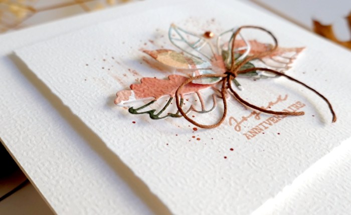 Simply Graphic: Le challenge de Novembre – Feuille d’automne et gouttes de pluie .