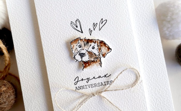 DT Farbton Papier : Un amour de chien… (Carte d&rsquo;anniversaire)