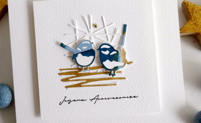Deux oiseaux … (Carte d’anniversaire)