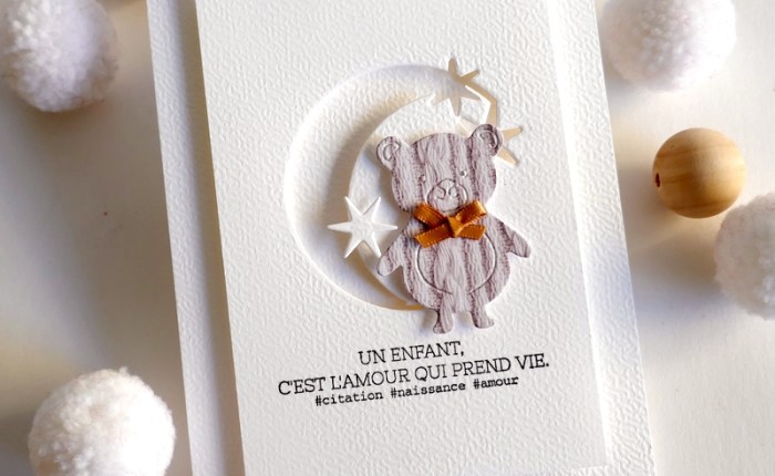 Trois cartes de félicitations pour une naissance.