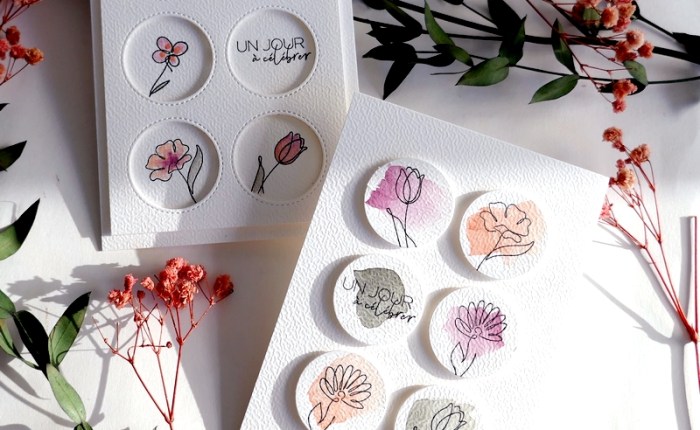 Simply Graphic: Jolies fleurettes … (Duo de cartes d&rsquo;anniversaire)