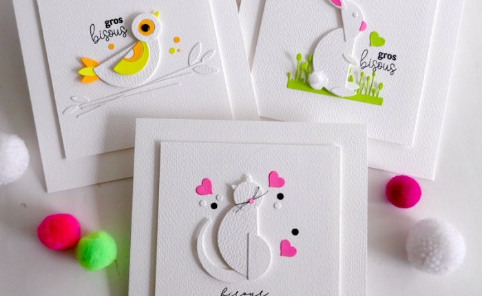 Farbton Papier : Trio de cartes naïves et colorées.