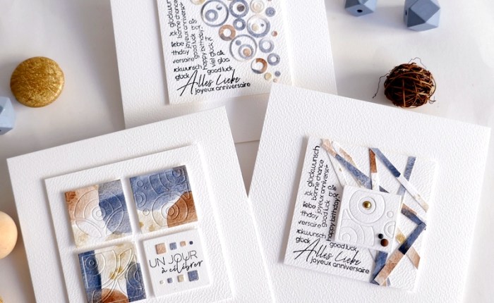 Farbton Papier : Trio de cartes d&rsquo;anniversaire.