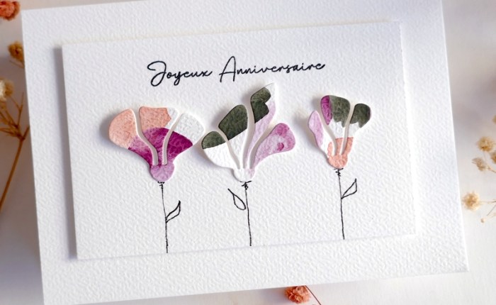 Simply Graphic: Des fleurs imaginaires (Duo de cartes d&rsquo;anniversaire).
