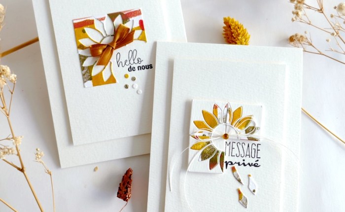 Farbton Papier : Deux cartes automnales.