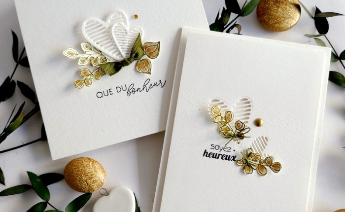 Farbton Papier : Duo de cartes de félicitation pour un mariage&nbsp;.