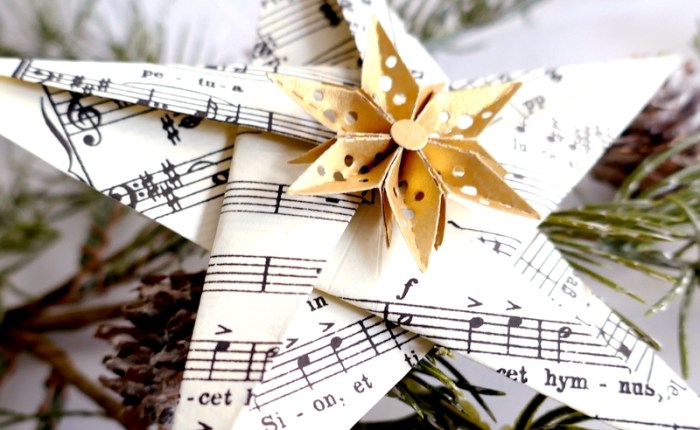 Farbton Papier : Des étoiles origami pour le sapin&nbsp;.